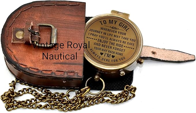 Engraved Brass Compass Gift To My Son/Nautical Gift For Son From Dad/Gift To Son From Mom/Gift For Son,Father Son Gift,Mother Son Gift,Love Mom,Son From Mom, Love Dad/With Leather Case