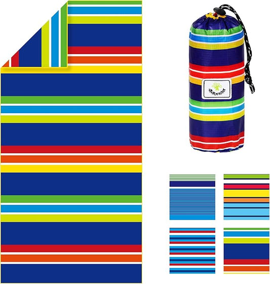 4Monster Microfiber Beach Towel Quick Dry,Super Absorbent Lightweight Travel Towel for Swimmers, Sand Free Camping Towel, Beach Towels for Pool, Swim, Water Sports,Yoga,Gym,Backpacking