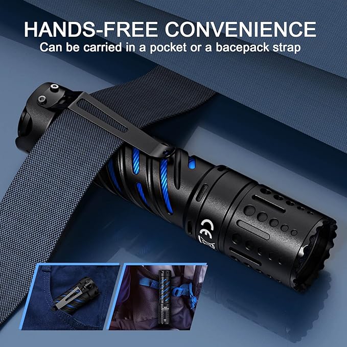 ACEBEAM E70 EDC Flashlight Rechargeable, 4600 High Lumens Pocket Flashlight, 240 Meters Beam Distance LED Flashlight Super Bright Flashlight for Outdoor Camping, Hiking and Every Days Use