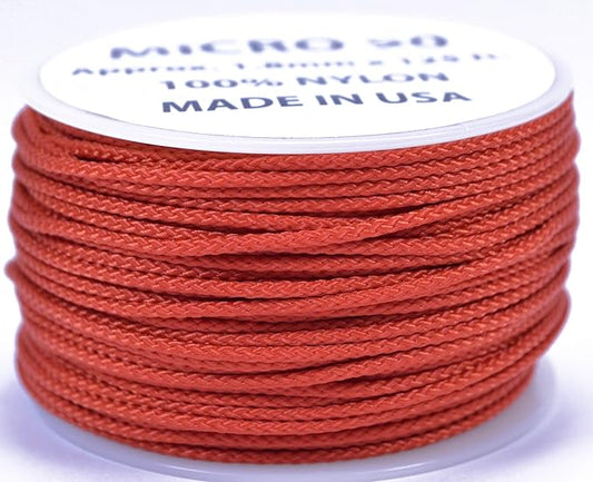BORED? PARACORD! Nylon Micro Cord - 125 or 1000 Foot Spool Options - 70+ Colors and Patterns - 1.18mm Cord