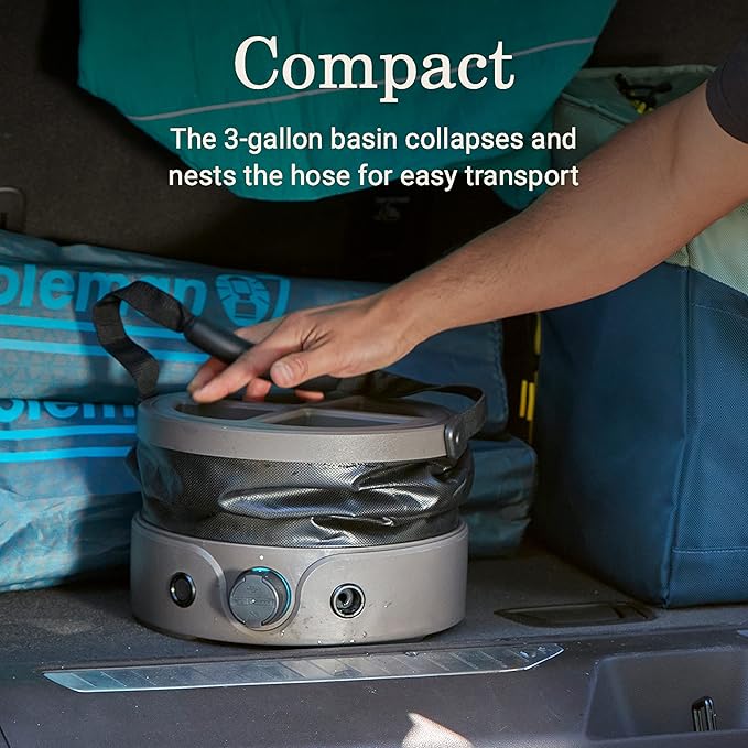 Coleman OneSource Rechargeable Outdoor Camping Gear: Camp Shower, Cordless Vacuum, Fan, Speaker, & Air Pump Options with Included Rechargeable Battery