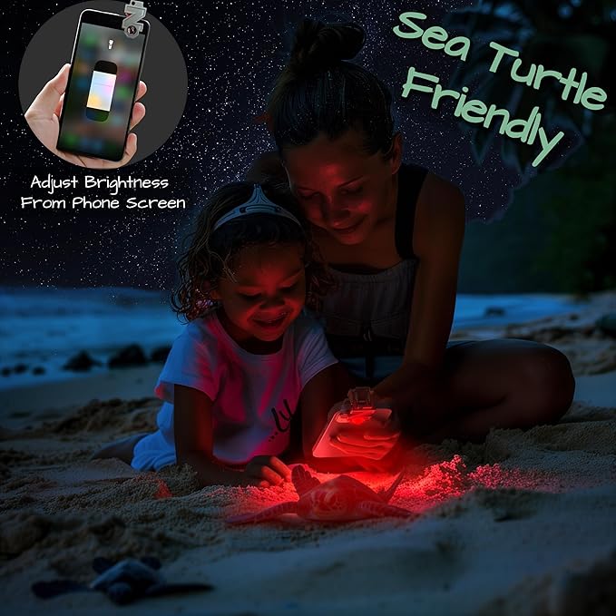 2-in-1 Red Flashlight Adapter for Smartphones, Red and White Light Booster for Camping, Hunting, Astronomy, and Travel, No Batteries or Charging Cords Required