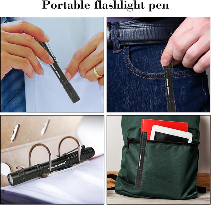Pen Light Flashlight, Bright Small Handheld Pocket Flashlight, 3 Modes Mini Small Flashlights High Lumens with Clip LED Pen Flashlight for Camping Emergency Inspection Outdoor, 5 Pack