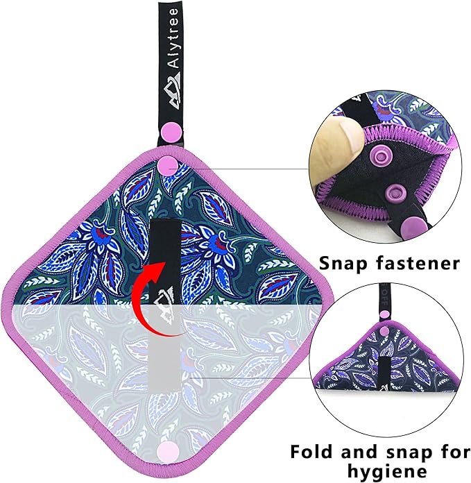 2PCS Pee Cloth Silver Infused for Women Hiking, Pee Rag for Female Peeing Outdoor,Camping Reusable Toilet Paper,Hygienic Urination Solution for Travel