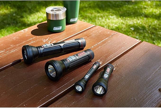 Coleman LED Flashlight with BatteryGuard Technology, Strong & Lightweight Water-Resistant Flashlight with Extra Drop Protection, Up to 25% More Battery Life than Traditional Flashlights