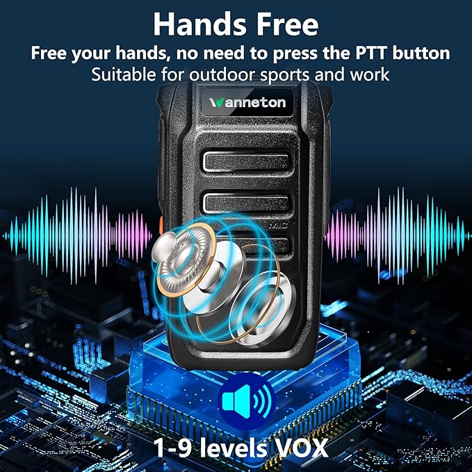 F1 GMRS walkie talkies for Adults Long Range,One-Key decoding Copy Frequency, Compatible with Most Portable Handle Two Way radios,16 CH, 205 Privacy Codes, VOX, Scan, programmable(2 Pack)