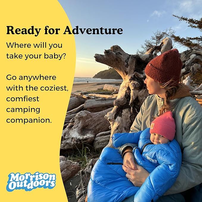 Little Mo 20 Down Baby Sleeping Bag (6-24 Months) The Warmest, Safest Ultralight Down Camping Sleeping Bag for Babies and Toddlers.
