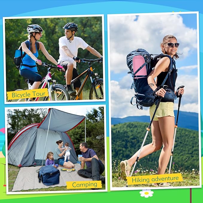 Macarrie 3 Pcs 0 Degree Camping Sleeping Bags Bulk for Adults Kids, Warm Weather Youth Sleeping Bags for Boys Girls Ages 8-12, Portable Compact with Compression Sack for Hiking Backpacking Outdoor