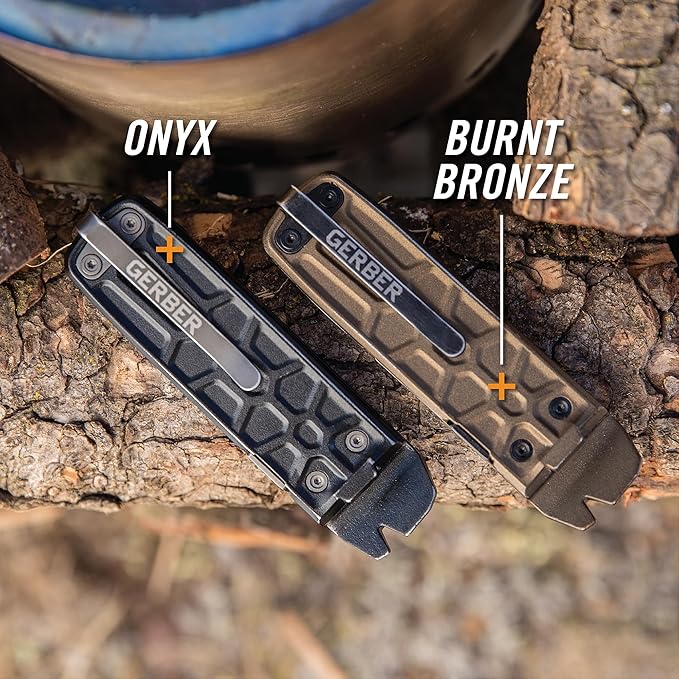 Gerber Gear Lockdown Slim Pry 7-in-1 Multi-tool - 2.5" Plain Edge Blade, Scissors, Pry Bar - EDC Gear and Equipment - Black
