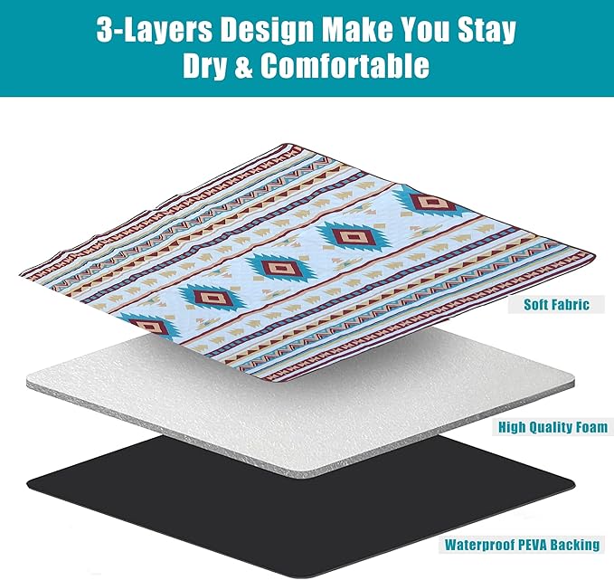 EXELNT Extra Large Outdoor Picnic Blankets Waterproof, for The Beach, Camping Travelling on The Grass, Park Blanket, Rolling Up Packaging,Portable Carring, 79" x 79" Picnic Mat - Aksu Style (Pink)