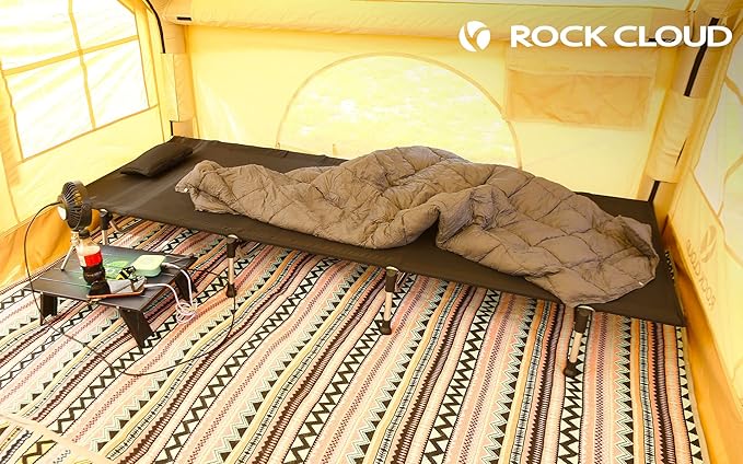 ROCK CLOUD Packable Camping Blanket Ultralight Outdoor Blankets Stadium for Hiking Camp Travel Outside Sports, Grey