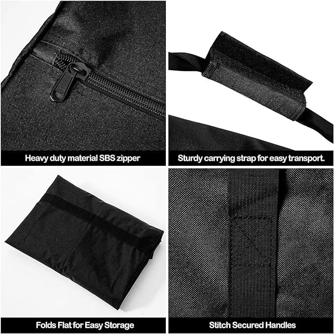 INFANZIA Duffel Travel Sports Equipment Bag, Long Luggage Bag with Upgrade Zipper Water Resistant, Extra Large Foldable Storage Bag for Camping, Tent, Tripod, Fishing(45x12x13 inch,2PCS)