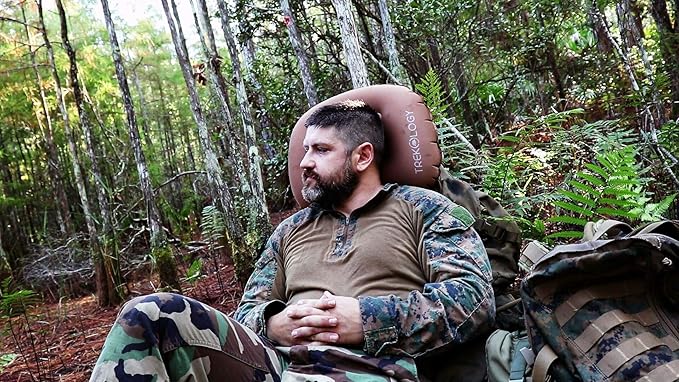 TREKOLOGY Ultralight Inflatable Camping Travel Pillow - ALUFT 2.0 Compressible, Compact, Comfortable, Ergonomic Inflating Pillows for Neck & Lumbar Support While Camp, Hiking, Backpacking