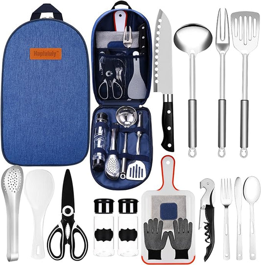 Camping Essentials Camping Accessories Gear Must Haves Camper Tent Camping Kitchen Rv Cooking Set Camping Cooking Utensils Set Supplies Gadgets Outdoor Stove Portable Picnic Gifts BBQ Stuff