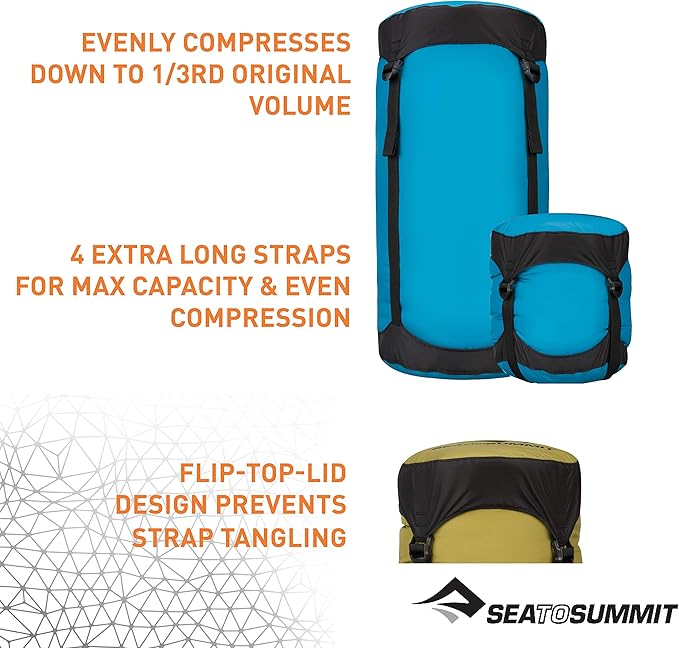 Sea to Summit Nylon Compression Sack, Space-Saving Outdoor and Travel Storage