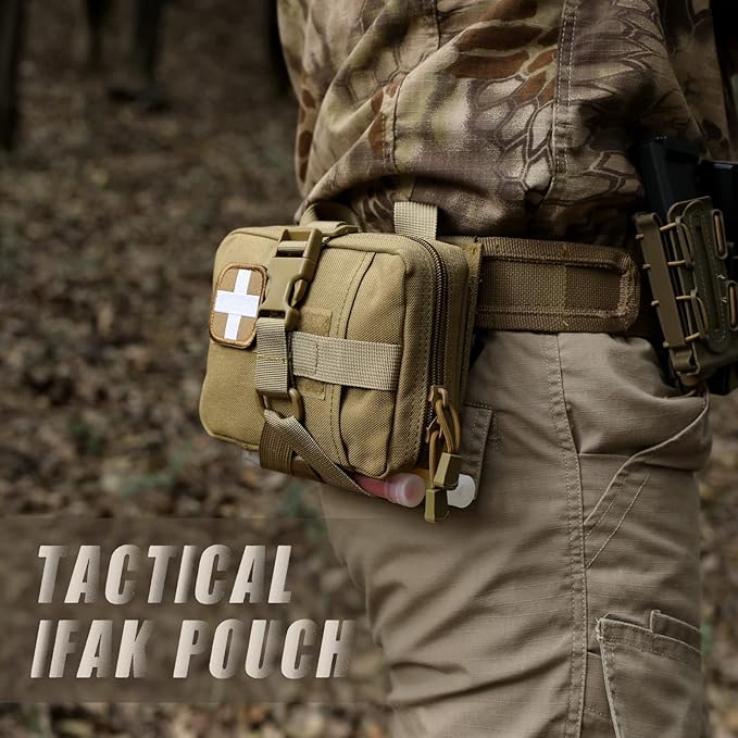 Tactical EMT Pouch, Rip Away Molle Medical Pouches IFAK Tear-Away First Aid Kit Emergency Survival Bag for Travel Outdoor Hiking