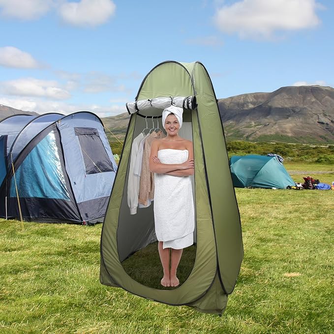 Camping Toilets Portable with Pop up Privacy Tent, X Large Portable Toilet Potty for Adults,2 in 1 Portable Toilet for Adults for RV Camping Travel