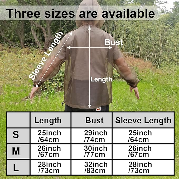 Aventik No-See-Um Mesh Mosquito Suit, Pants & Jacket Set for Outdoor, Multiple Sizes to Fit Everyone Stay Safe and Cool
