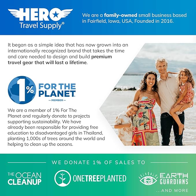 Hero Microfiber Towel for Travel, Camping, Beach, Gym – 24” X 48” (Includes Bonus Washcloth)