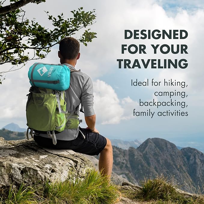VILLEY Camping Sleeping Bag for Adults Boys and Girls, Lightweight Compact Backpacking Sleeping Bag for Outdoor, Traveling, Hiking
