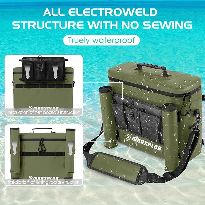 Kayak Cooler,Waterproof Kayak Seat Back Cooler for Kayaking,Kayak Accessories Cooler Bag,Protable Ice Chest,Beach Cooler,Travel Cooler for Camping or Lunch Bag
