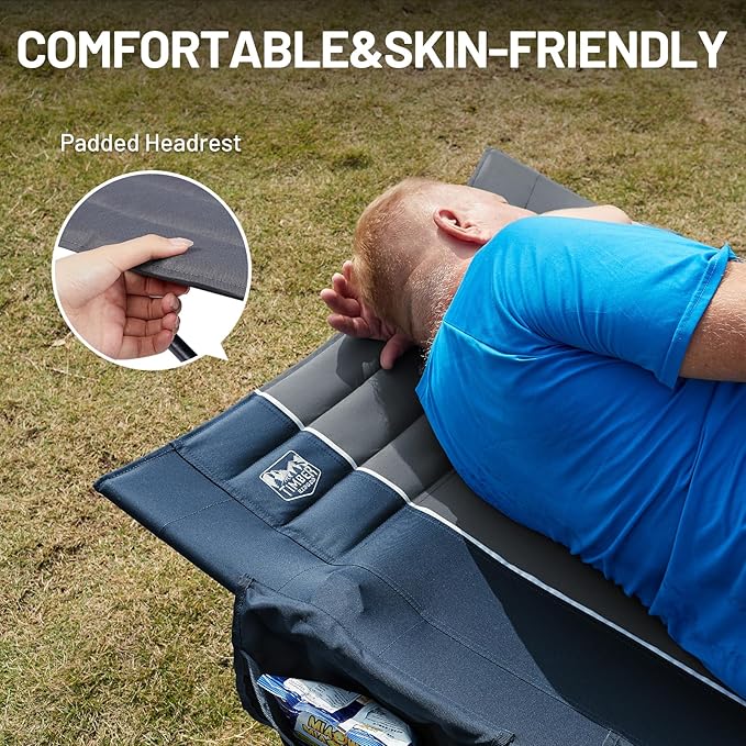 TIMBER RIDGE Extra Wide Heavy Duty Camping Cot for Adult, Easy Set Up Oversized Sleeping Cot with Carry Bag for Camping, Travel and Outdoors, Support up to 450lbs