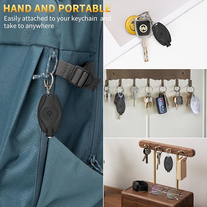 RISEMART 10 Pack Keychain Flashlight, 14 Lumens Bright LED Keychain Light 2 Modes, Portable Mini Key Ring light for Ourdoor Camping Emergency Hiking