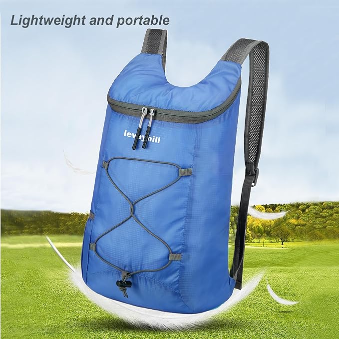 16L Hiking-Daypack Lightweight-Foldable Travel-Backpack Water-Resistant Camping Outdoor Packable Easy Carry-on Bag (Royal Blue)