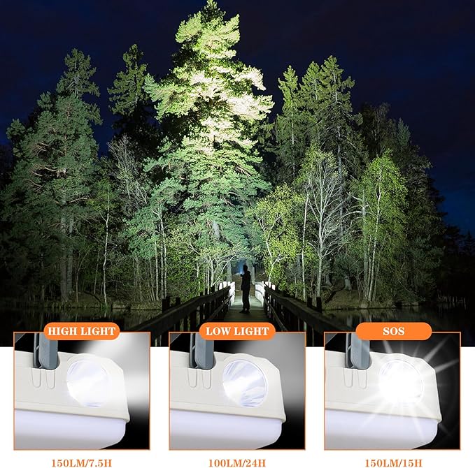 Portable Solar Power Lanterns 4 Pack, Lanterns for Power Outages, 5 Light Modes LED Camping Lights Lantern Flashlight, IPX4 Waterproof Tent Light for Hurricane Hiking Emergency Light, Gray