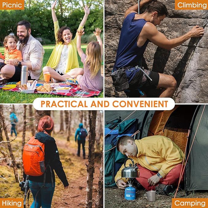 TOMSHOO Camping Titanium Pot Outdoor Titanium Mug with Lid Camping Coffee Cup with Foldable Handle for Camping Hiking Travelling Backpacking Camping Open Fire