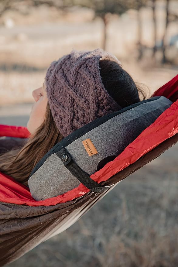TREKOLOGY Camping Pillow with Removable Cover, Inflatable Pillow for Backpacking, Ultralight Inflatable Camp Pillows for Sleeping Portable Compact Pillow for Hiking Travel