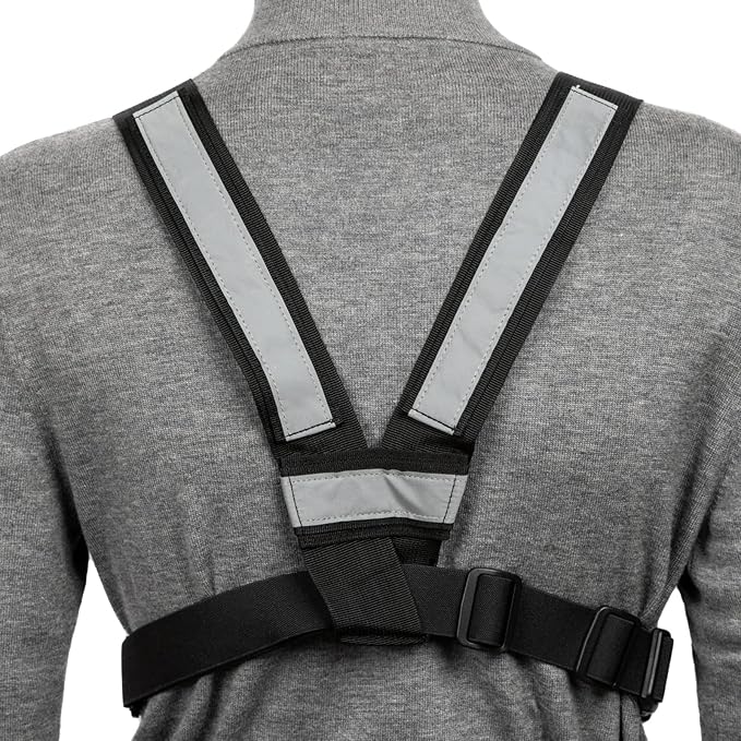 LUITON Radio Chest Harness with Reflective Strips Shoulder Holster Radio Vest Holder Two Way Radio Vest Rig Walkie Talkie Case with Front Pack Pouch for Motorola/Midland/Baofeng/Retevis(2 Pack)