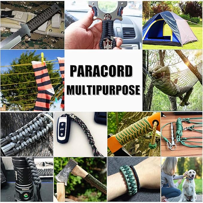 WEREWOLVES Paracord Rope, 7 Strand Type III Parachute Cord 4mm 100ft / 200ft for Crafting, DIY Projects, Survival Bracelets (Sky Blue, 100 ft)