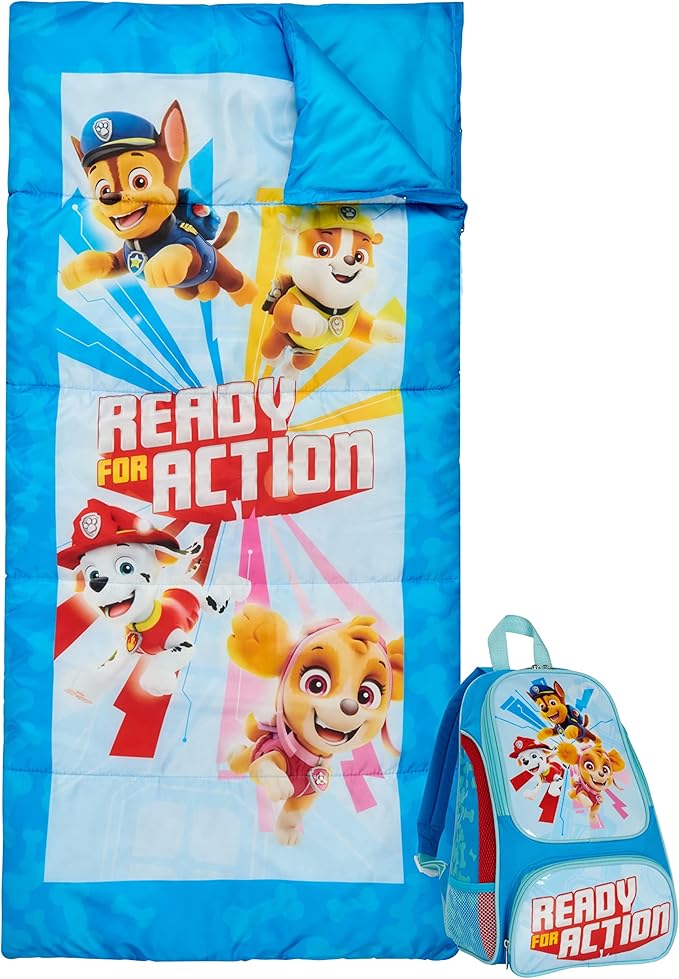 Paw Patrol Backpack and Sleeping Bag Set – Paw Patrol Kids Indoor/Outdoor Kit, 2 Piece Set, Multi, (N-2PC21PAW)