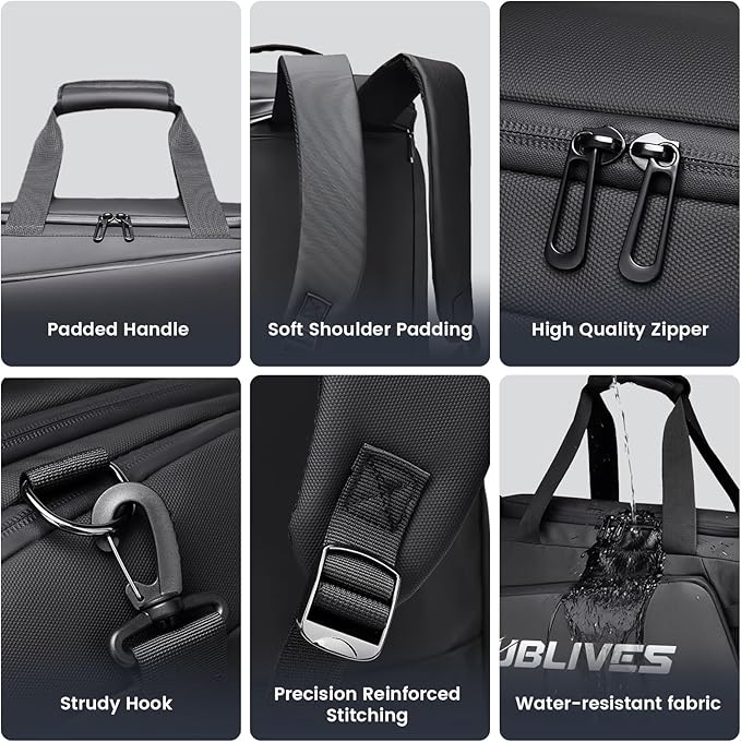 Gym Duffel Bag for Men Women with Shoe Compartment, Waterproof Sports Crossbody Bag Backpack with Dry and Wet Seperation for Travel Sports Yoga Fitness Workout