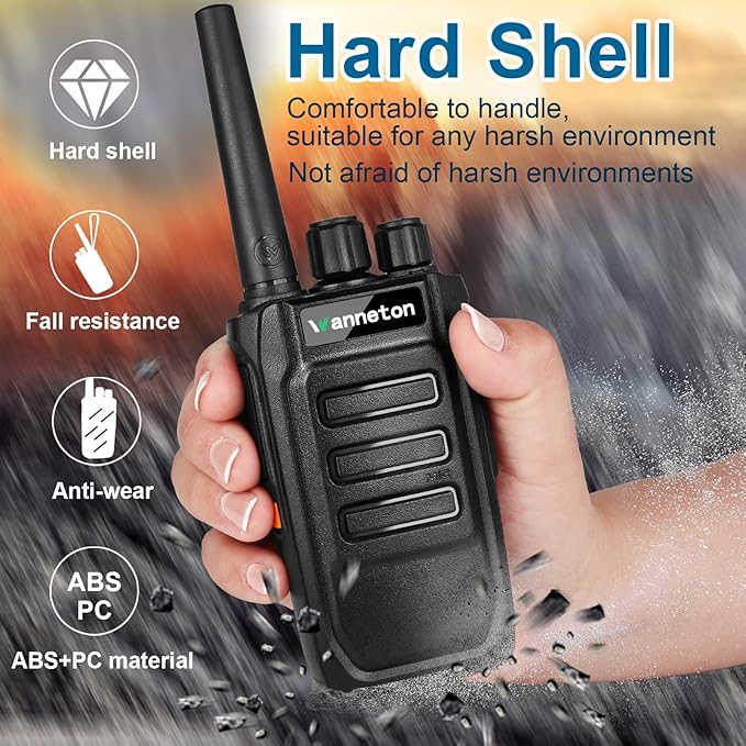 F1 GMRS walkie talkies for Adults Long Range,One-Key decoding Copy Frequency, Compatible with Most Portable Handle Two Way radios,16 CH, 205 Privacy Codes, VOX, Scan, programmable(2 Pack)