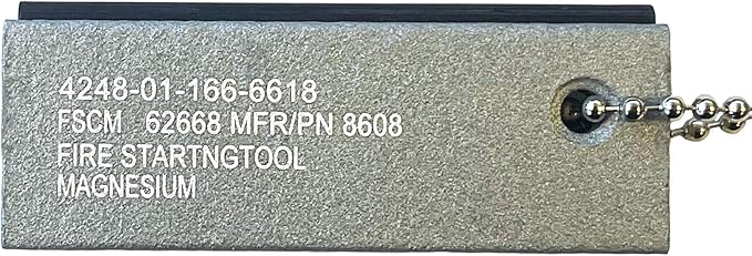 Magnesium Fire Starter - Camping Fire Starter - Outdoor Military Fire Starter - Ferro Rod Firestarter