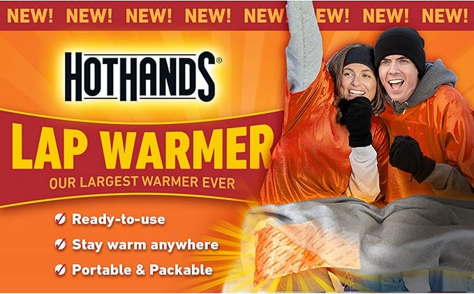 HotHands Lap Warmer, Largest Warmer 16" X 10" - Up to 8 Hours of Long Lasting Heat - 1 Lap Warmer,Tan