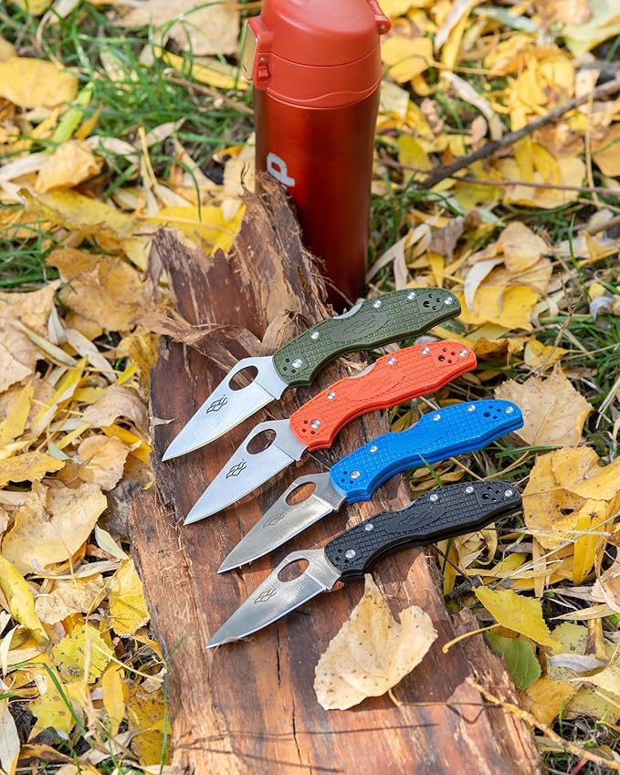 Firebird GANZO F759MS-BK Serrated Blade Pocket Folding Knife 440C Stainless Steel Serrated Blade Nylon Glass Fiber Anti-Slip Handle with Clip Fishing Camping EDC Knife (Black)