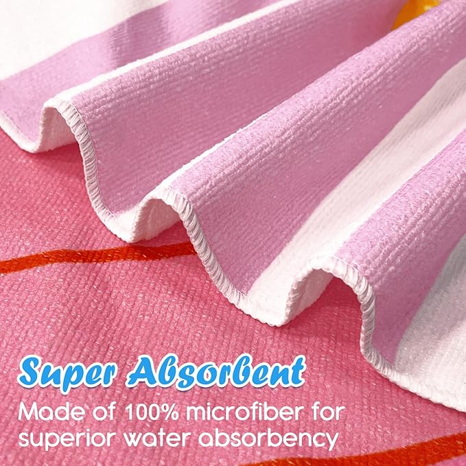 2 Pack Microfiber Beach Towel, 71"x32" XL Oversized Sand Free Beach Towels Blanket Soft & Absorbent for Adults Women Men Beach Pool Camping Travel Yoga Vacation Essentials Accessories Gifts