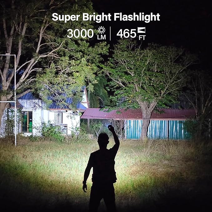 sofirn SC29 Led Flashlight Rechargeable 3000 Lumen, Small Powerful Flashlight with USB C Handle Pocket Flashlight, Long Battery Life, IP68 Waterproof for Emergencies, Dog Walking