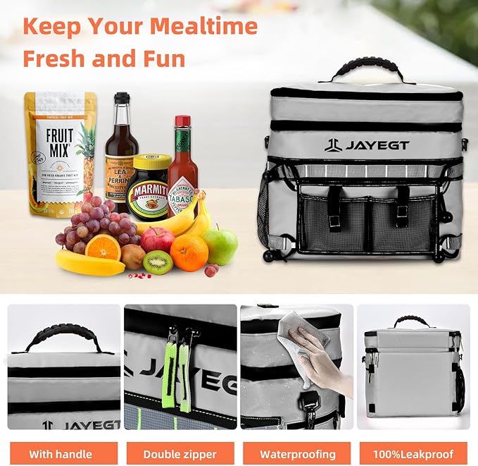 Kayak Cooler Behind Seat - Waterproof Cooler Bag Compatible with Lawn-Chair Seat Kayak,Kayak Accessories Camping Cooler, Portable Ice Chest for Fishing, Beach,Picnic, Trips