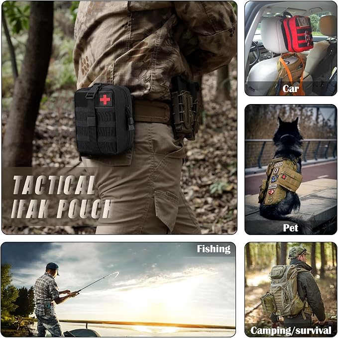 Molle First Aid Pouch Empty Medical Bag IFAK Tactical Rip-Away Pouches Small Bug Out Bags Trauma Medic Bag