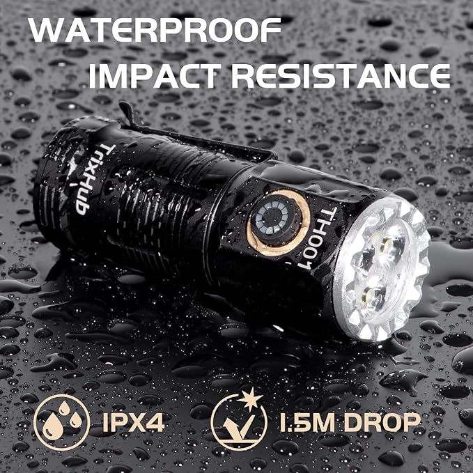 Small Rechargeable Flashlight 2-Pack, 3500 High Lumens Super Bright USB-C Charge LED Compact Powerful Mini Pocket Clip-on Flash Light Torch for Home Outage Camping Hiking EDC Tactical Waterproof