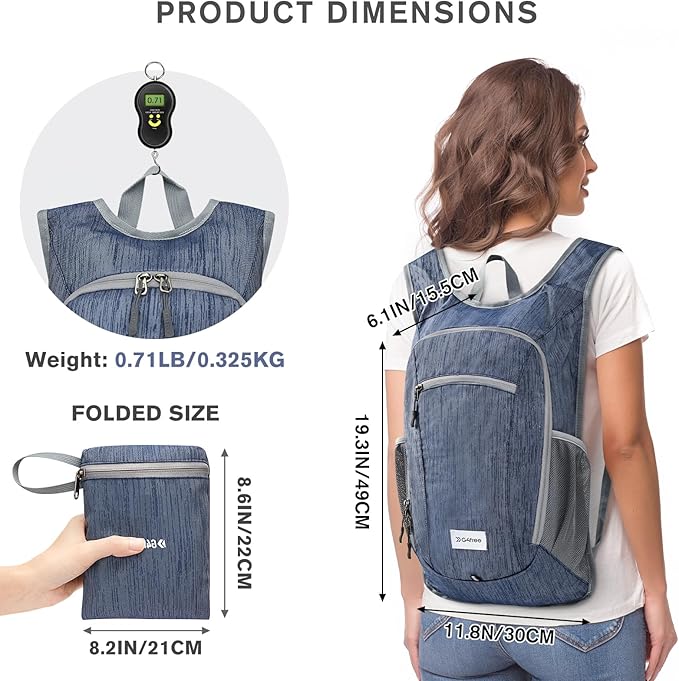 G4Free 10L/15L/20L Hiking Backpack Lightweight Packable Hiking Daypack Small Travel Outdoor Foldable Shoulder Bag