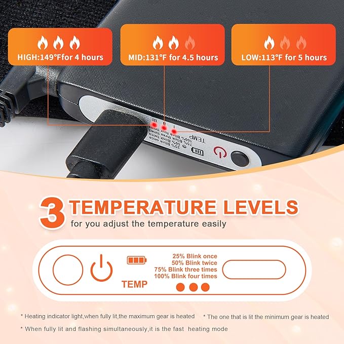 Heated Socks for Men Women 5000mAh APP Control Battery Heated Socks Rechargeable Washable Electric Socks Foot Warmer for Hiking Biking Camping Skiing Hunting Outdoor Work Warm Socks