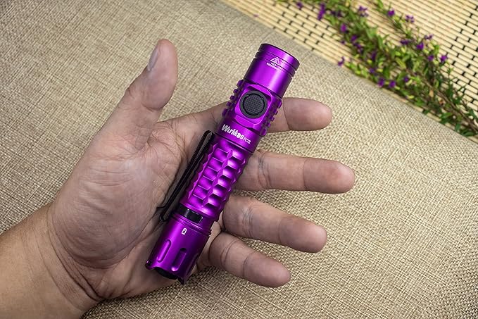 Wurkkos Tactical Flashlight, 2000 Lumen Super Bright Flashlight, Rechargeable Flashlight 345m Long Rang, Dual Switch, IPX8 Waterproof EDC Flashlight for Emergencies, Camping, Hiking
