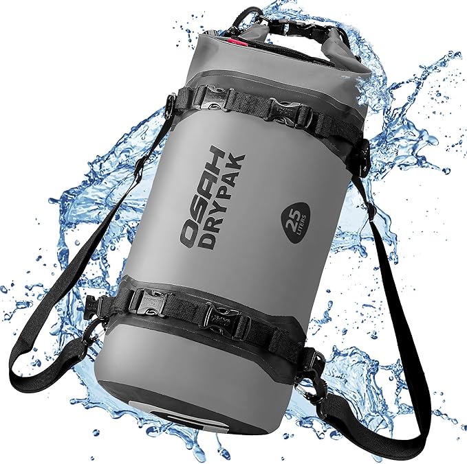 Waterproof Dry Bag - Motorcycle Luggage Tail Bag with Straps for Back Seat, Roll Top Lightweight Waterproof Backpack Sack for Travel, Swimming, Boating, Kayaking, Camping and Beach
