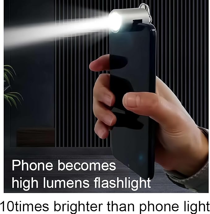 Mobile Phone External Flashlight, 280 lumens Mini Flashlight, Lightning Interface Flashlight, no Need to Charge, Suitable for Camping, Hiking, Night Riding and Running, etc(Lightning), Argent