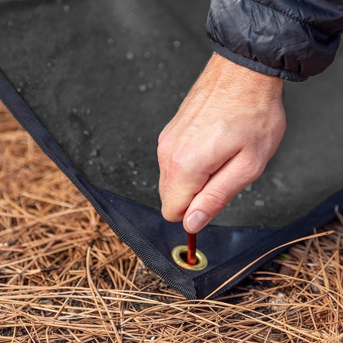 Arcturus XL Survival Tarp - Insulated Reflective Thermal Camping Tarp - 8.5' x 12' (Black)